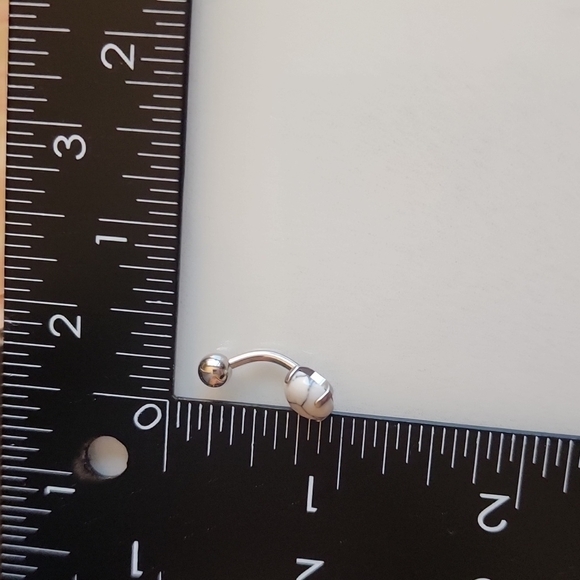 Belly BUTTON RINGSurgical STEEL 14G JASPER - Picture 2 of 2